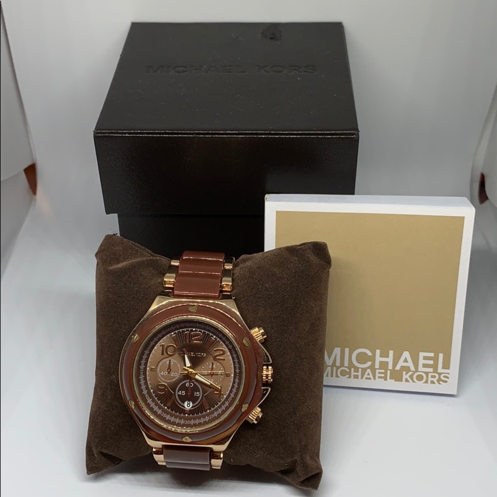 Michael Kors Pink Gold Tone Watch